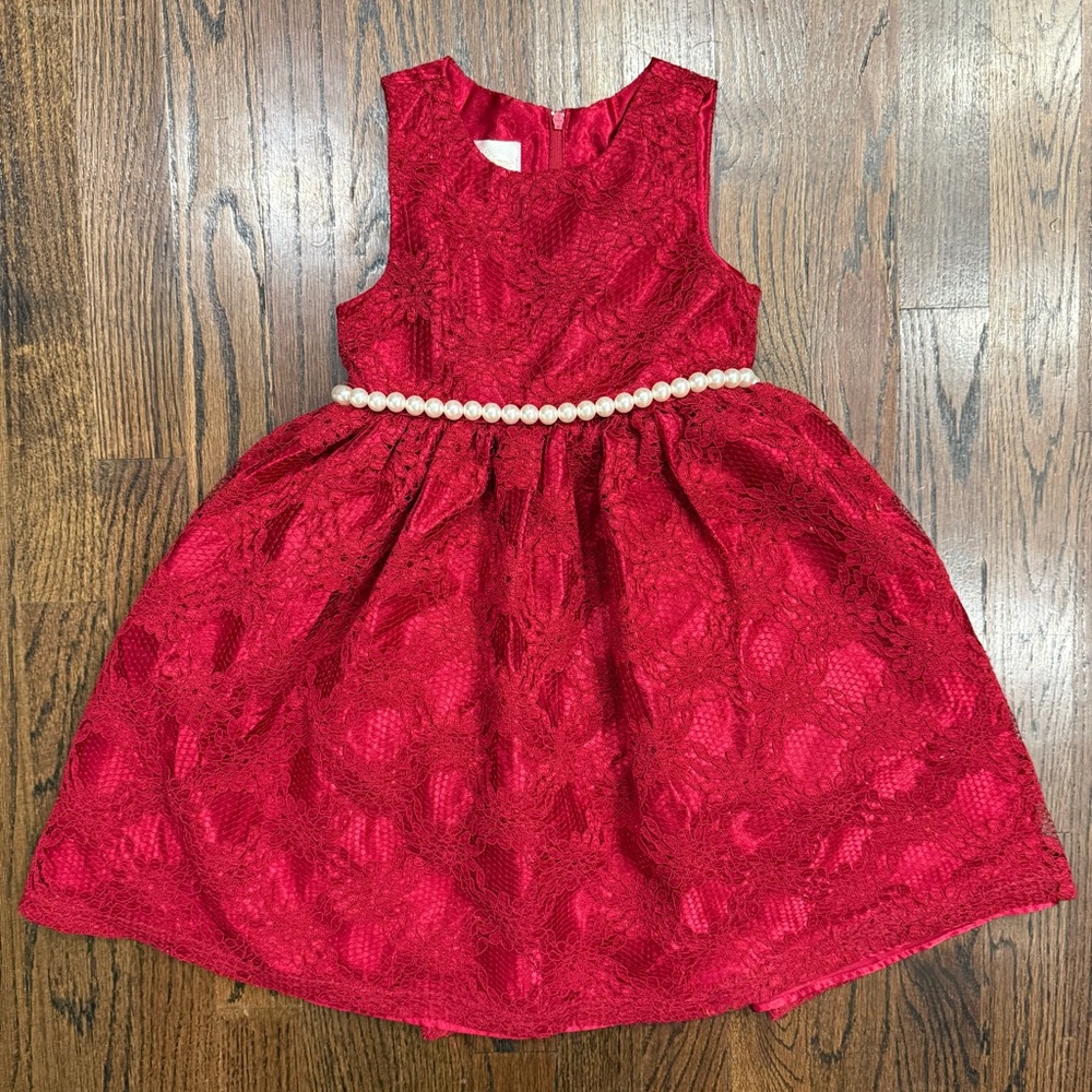American Princess - Red Dress with Pearls